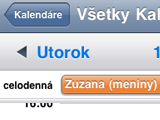 Meniny v iPhone kalendári